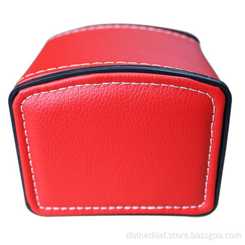 Very Nice Red PU Leather Gift Box Packaging For Watch
